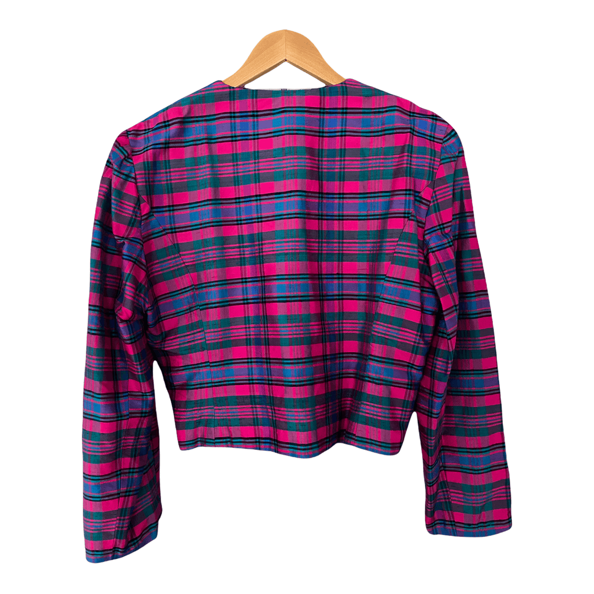 Jenny Edwards-Moss Oink Tartan Silk Bolero Jacket UK Size 12 - Ava & Iva