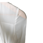 Nina Ricci Silk Crepe 3/4 Sleeve Designer Midi Dress Cream UK Size 8-10 - Ava & Iva