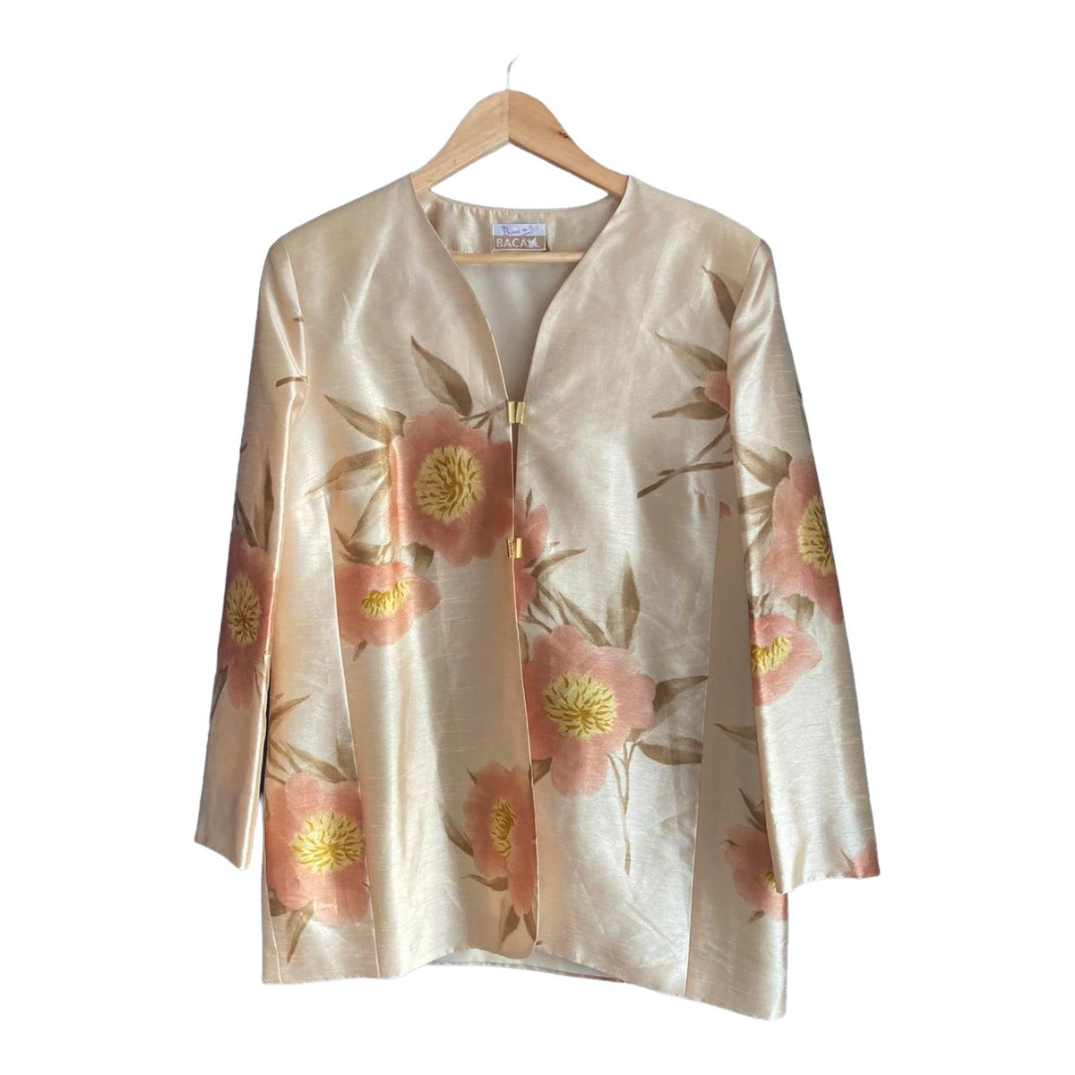 Bacall Gold Floral Top And Jacket Set UK Size 18 - Ava & Iva