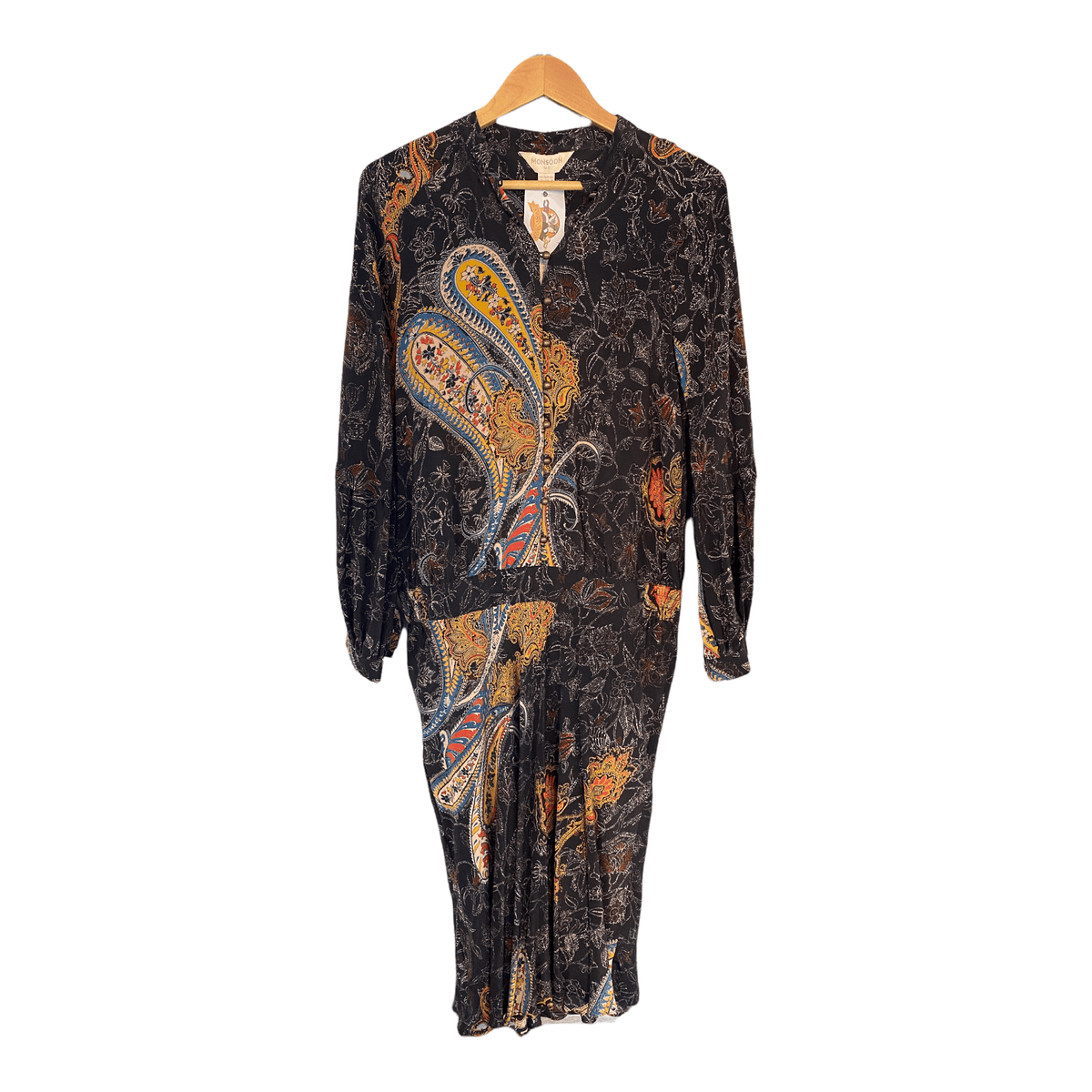 Monsoon 100% Silk Dress Paisley Print UK Size 10 - Ava & Iva