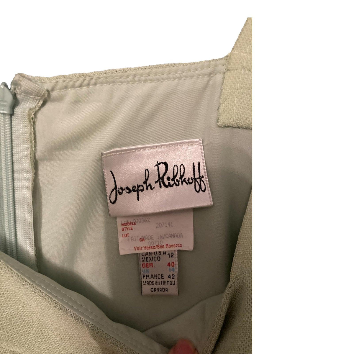 Joesph Ribkoff Mint Green Sleeveless Dress With Matching Overcoat and Scarf UK Size 14 - Ava & Iva