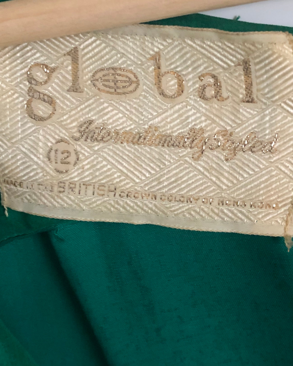 Global Vintage 100% Silk Sleeveless Beaded Maxi Cocktail Dress Emerald Green UK Size 10 - Ava & Iva