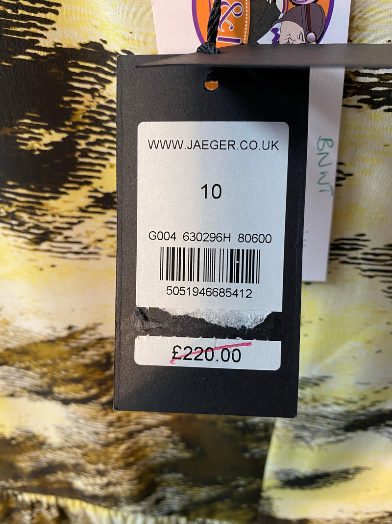 Jaeger Silk Dress Abstract Animal Print UK Size 10 BNWT RRP£220 - Ava & Iva