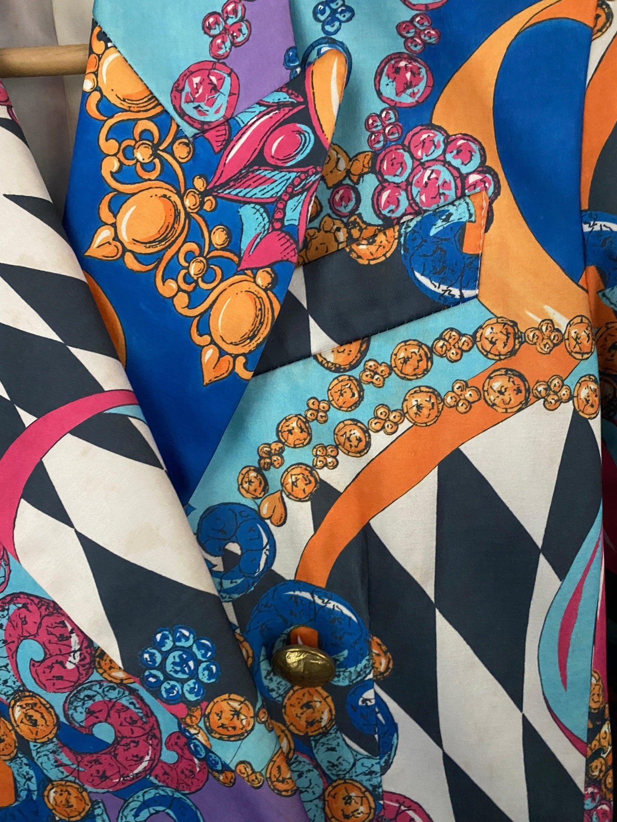 Vertigo Pour La Ville Multicoloured Double Breasted Jacket UK Size 10 - Ava & Iva