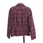 Just Cavalli Vintage Stretch Cotton Belted Day Evening Jacket Pink Multi UK Size 12 - Ava & Iva