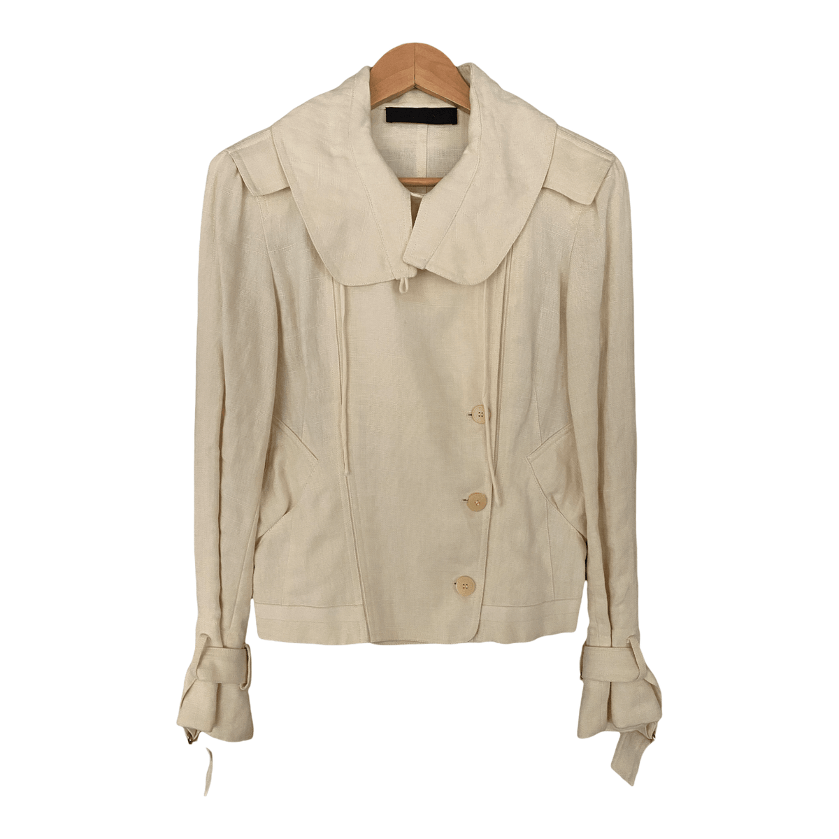 Donna Karan 100% Linen Jacket Cream UK SIze 12 - Ava & Iva