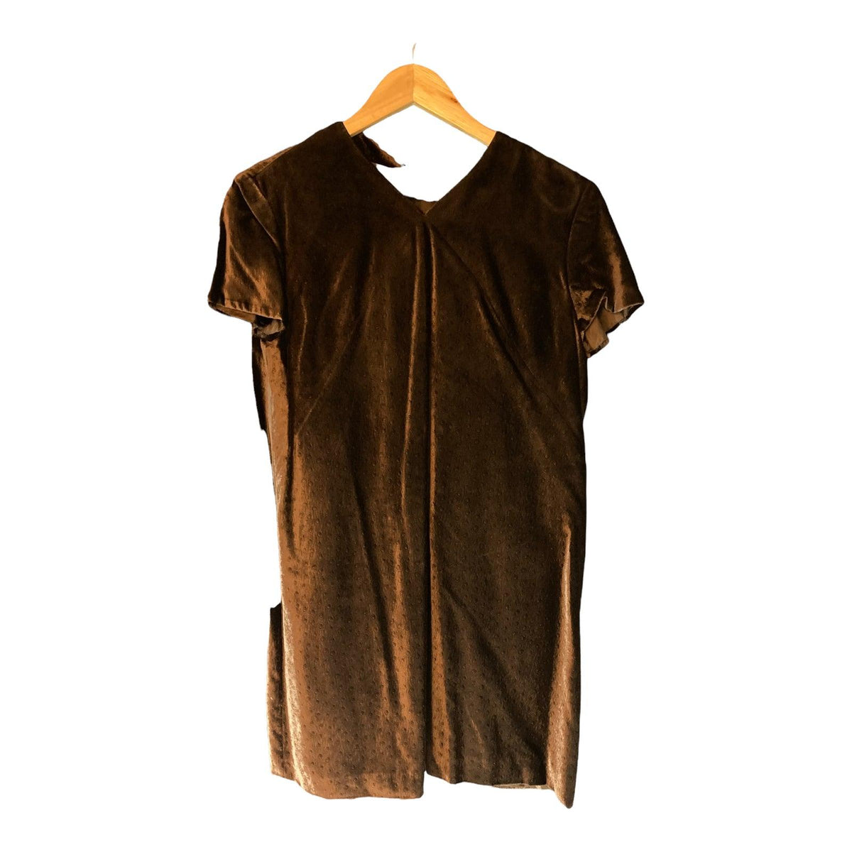 Koji Nihommatus Chocolate Brown Short Sleeved Dress UK Size 14 - Ava & Iva