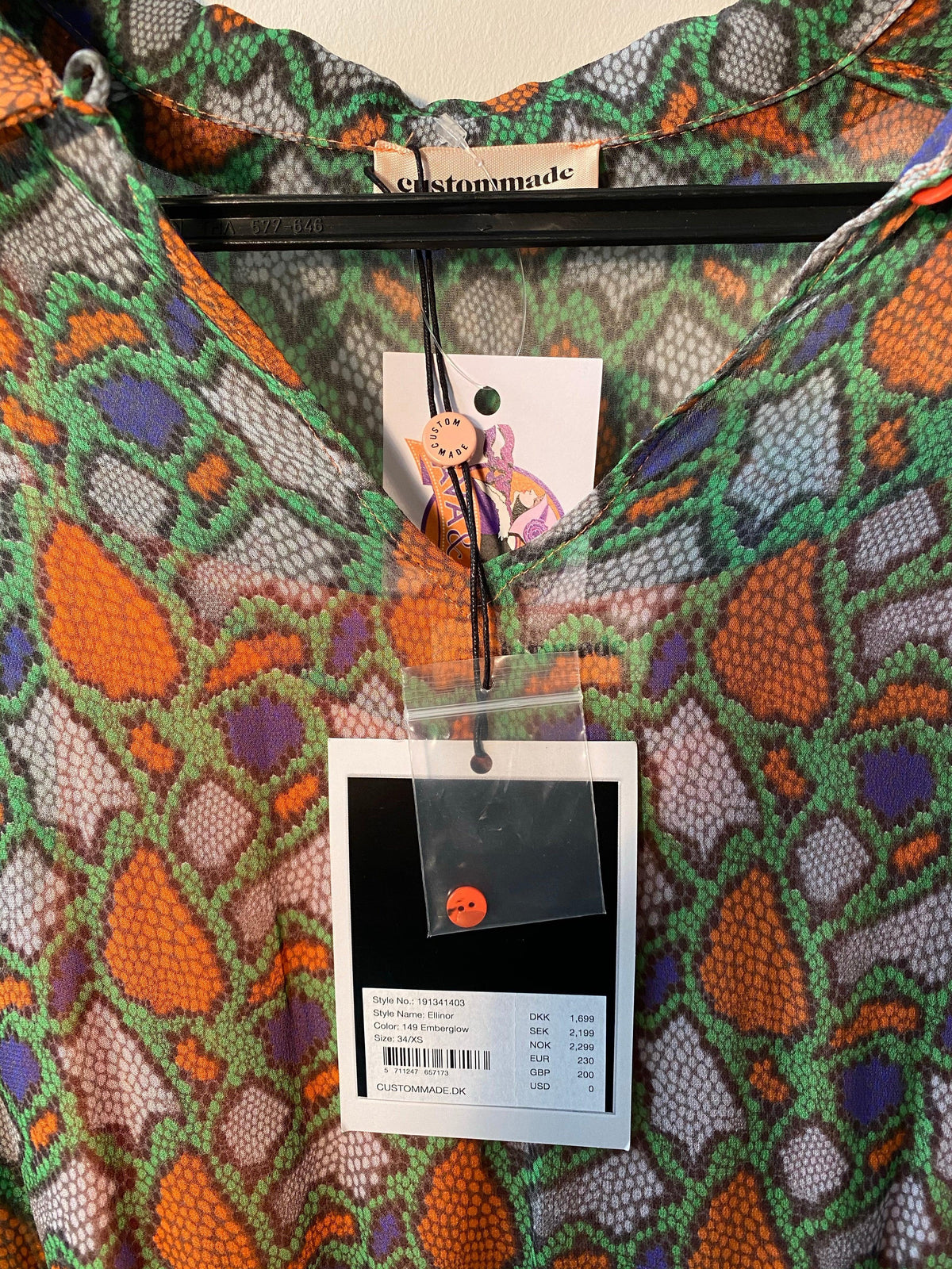 Custommade "Ellinor" Snakeskin Print Dress UK 34/ UK6/8 BNWT RRP £200 - Ava & Iva