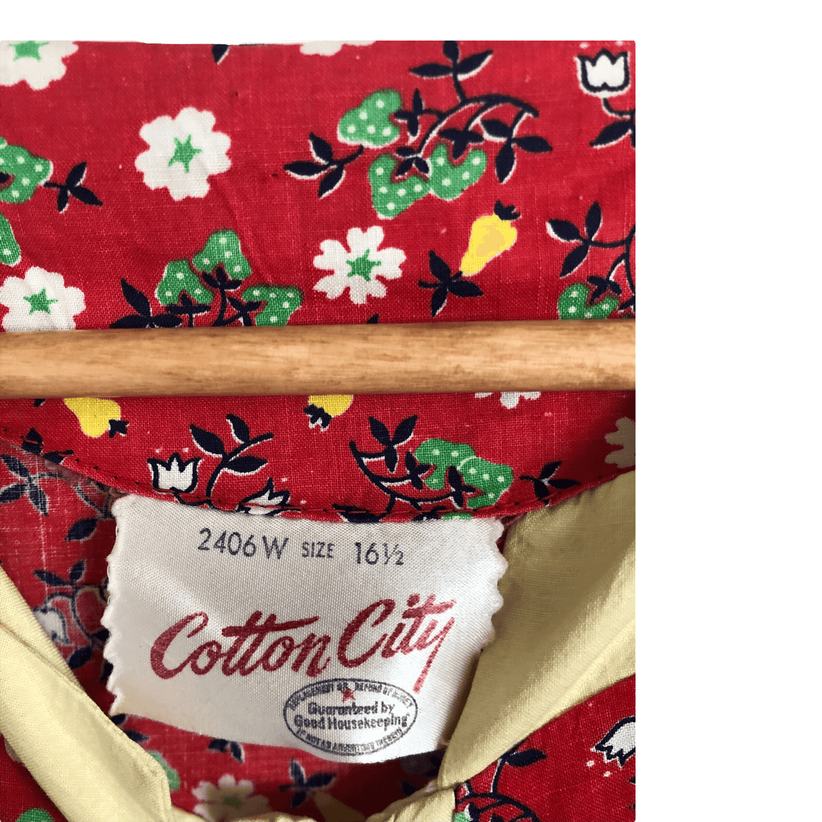 Cotton City Vintage 100% Cotton Short Cap Sleeve Belted Tea Dress Red Multi Floral Print UK Size 16-18 - Ava & Iva