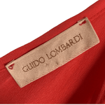 Guido Lombardi Silk Short Sleeve Asymmetrical Designer Summer Dress Pink Black L EUR40 - Ava & Iva