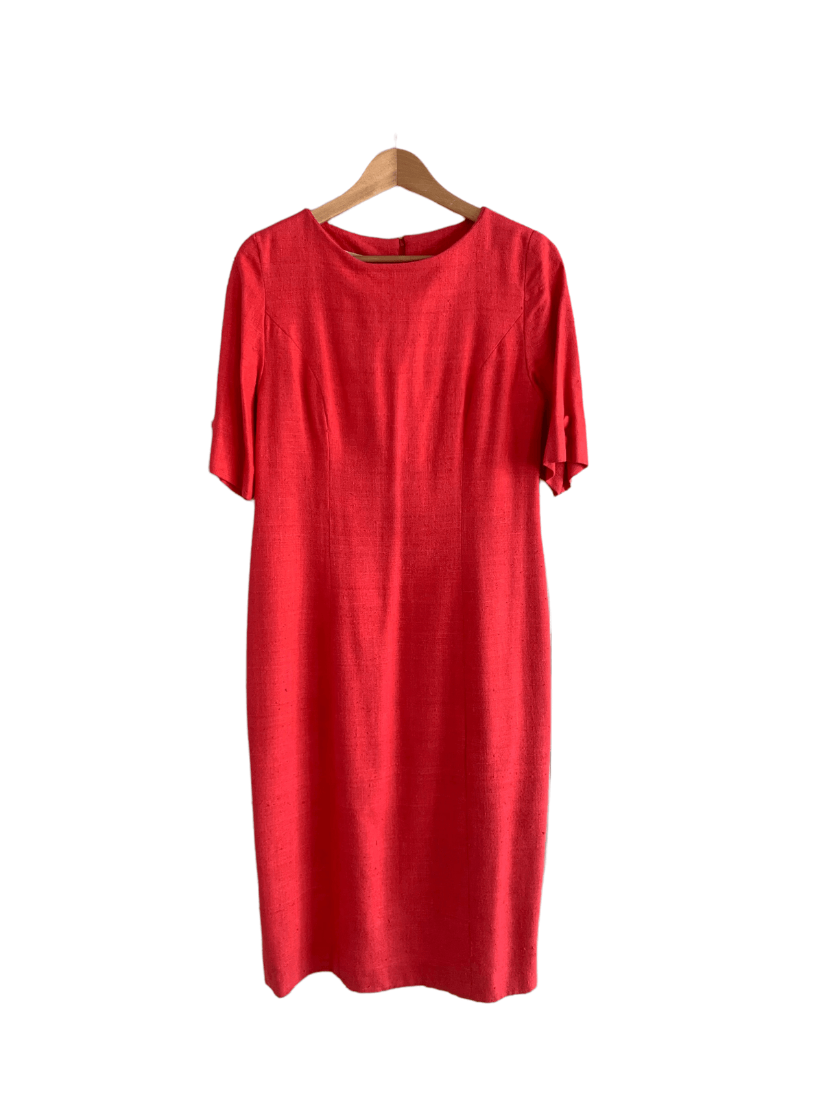 Jenny Edward Moss Linen Dress and Jacket Coral UK Size 12 - Ava & Iva