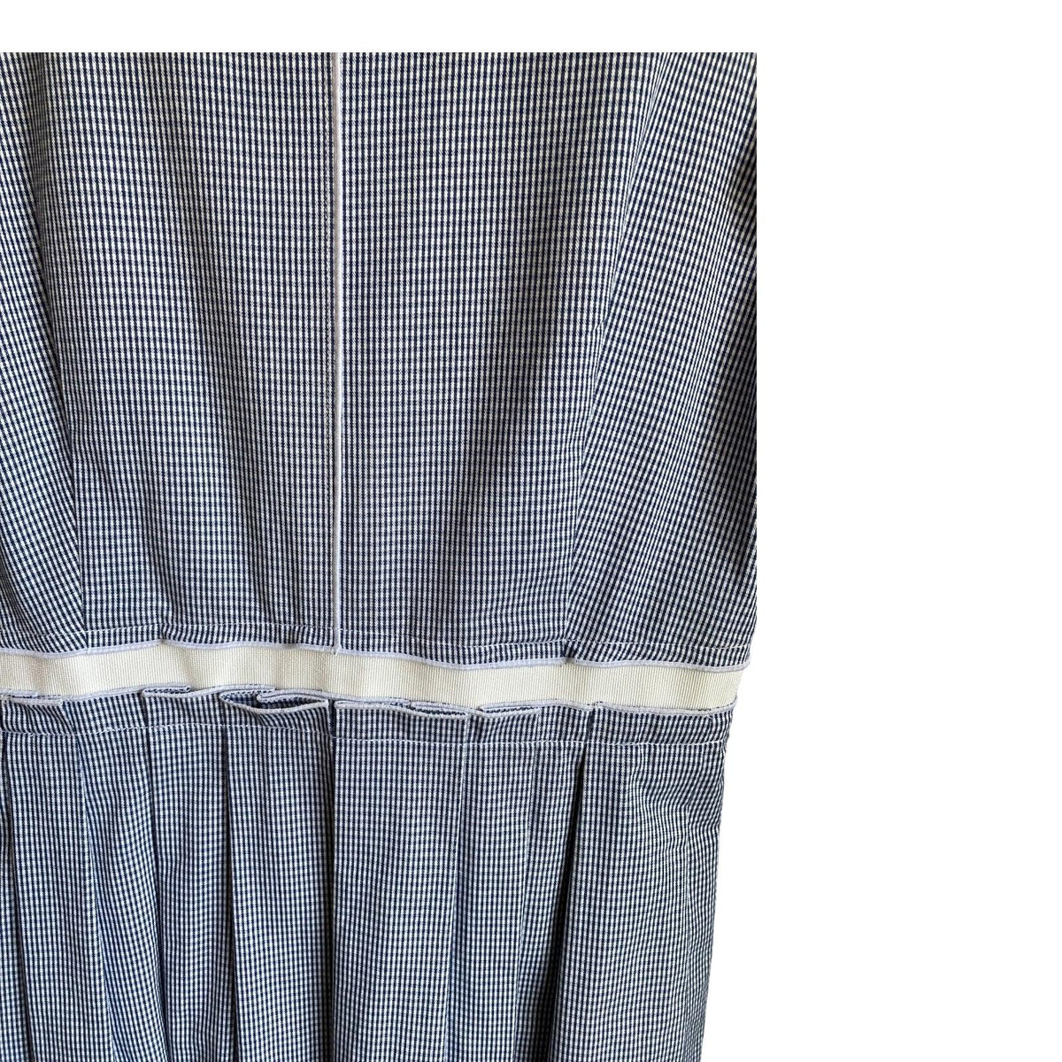 Dolce and Gabanna Cotton Navy Gingham Sleeveless Dress UK Size 14 - Ava & Iva