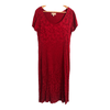 Monsoon 100% Crinkled Silk Short Sleeve Maxi Shift Dress Red UK Size 12 - Ava & Iva