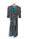 Karen Miller Silk Wrap Style Dress Blue UK Size 10 - Ava & Iva