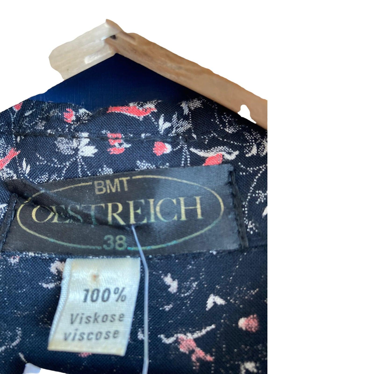 Oestreich Black and Burgandy Patterned Long Sleeved Dress UK Size 10 - Ava & Iva