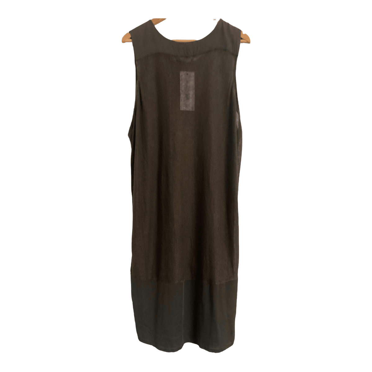 Cos Linen Sleeveless Tunic Dress Taupe Size M/L - Ava & Iva