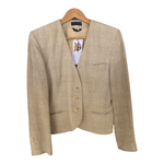 Dressage Paul Costelloe 100% Irish Linen Jacket Cream Check UK Size 12 - Ava & Iva