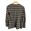Mistermonte Vintage Evening Jacket Black Metallic Silver Houndstooth Pattern UK Size 10-12 - Ava & Iva