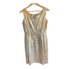 Vintage Gold Sleeveless Cocktail Dress With Matching Fringed Scarf UK Size 10 - Ava & Iva