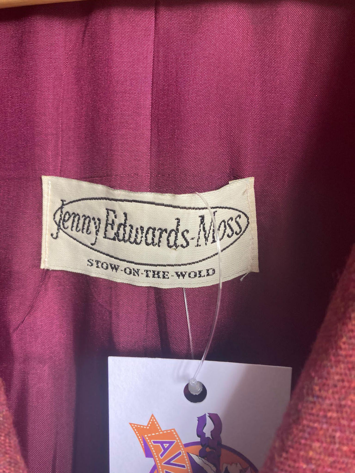 Jenny Edwards-Moss Wool Burgundy Checked Skirt Suit UK Size 14 - Ava & Iva