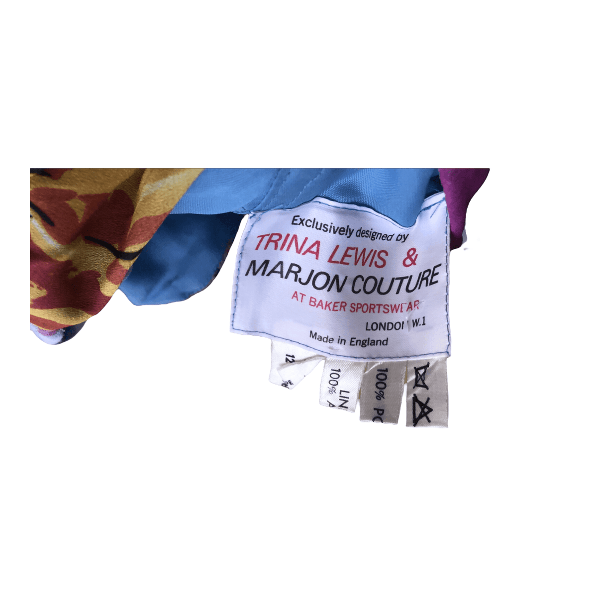 Trina Lewis & Marjon Couture Vintage Chiffon Sleeveless Strapless Bandeau Maxi Dress Pink Multi Floral Print UK Size 10-12 - Ava & Iva