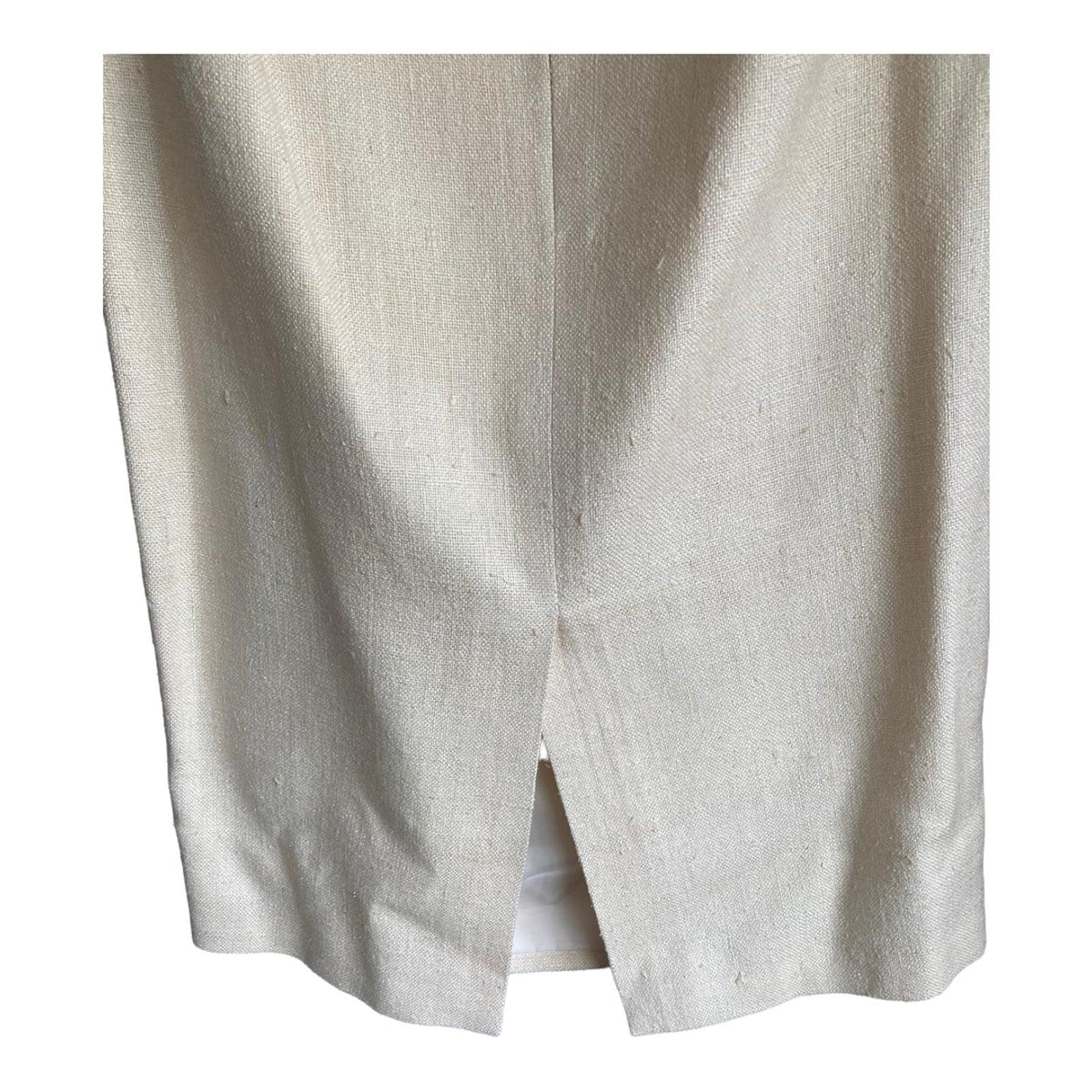 Robinson Valentine Silk Cream Skirt Suit UK Size 12 - Ava & Iva