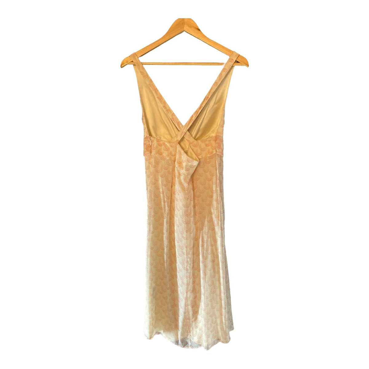 Temperley Silk Cream and Peach Sleeveless Dress UK Size 12 - Ava & Iva