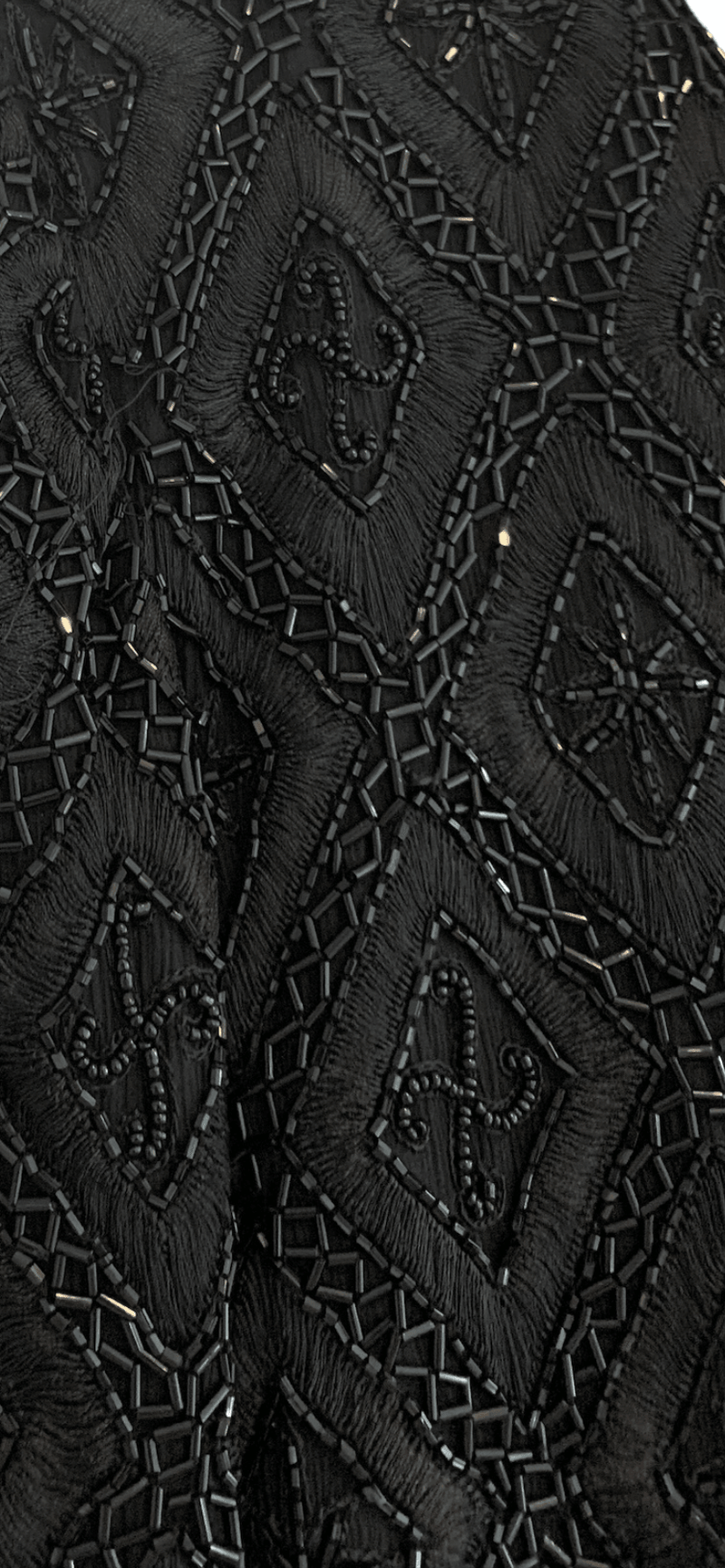 Sky 100% Silk Beaded Jacket Black Size XL - Ava & Iva