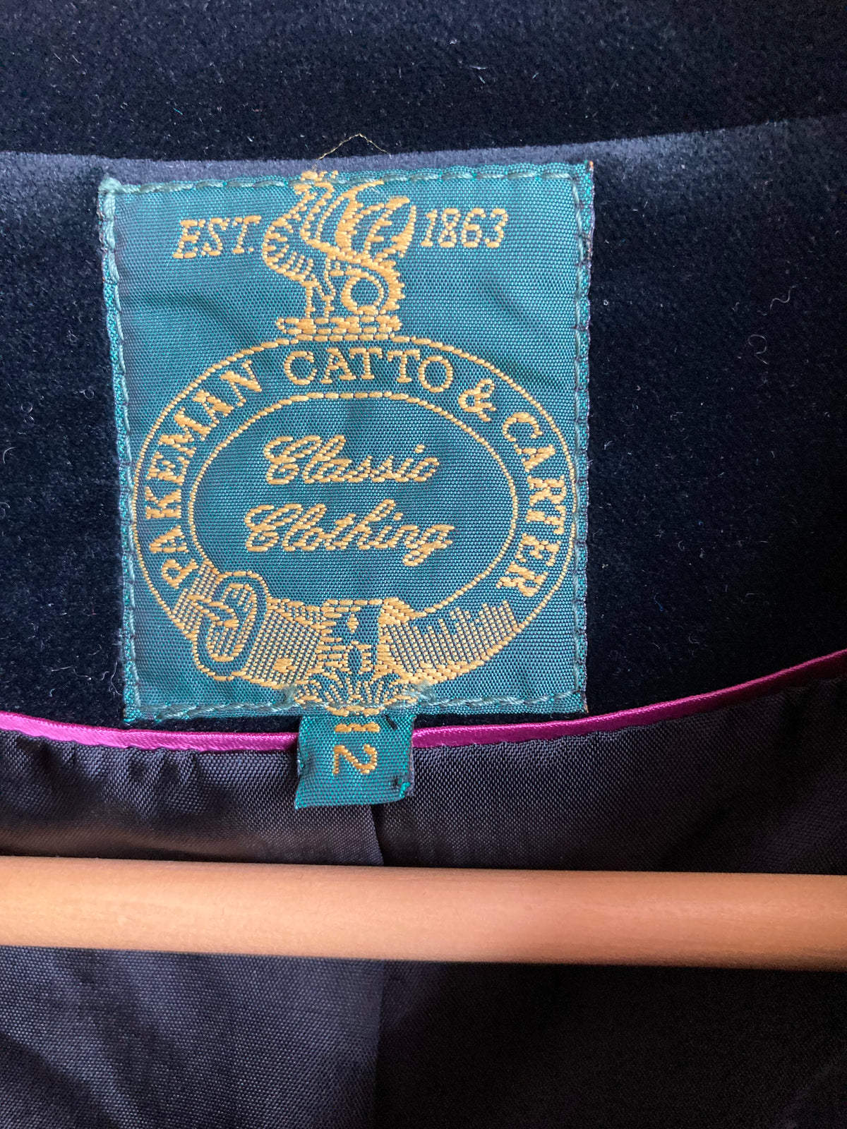 Pakeman Catto & Carter Cotton Black Jacket UK Size 12 - Ava & Iva