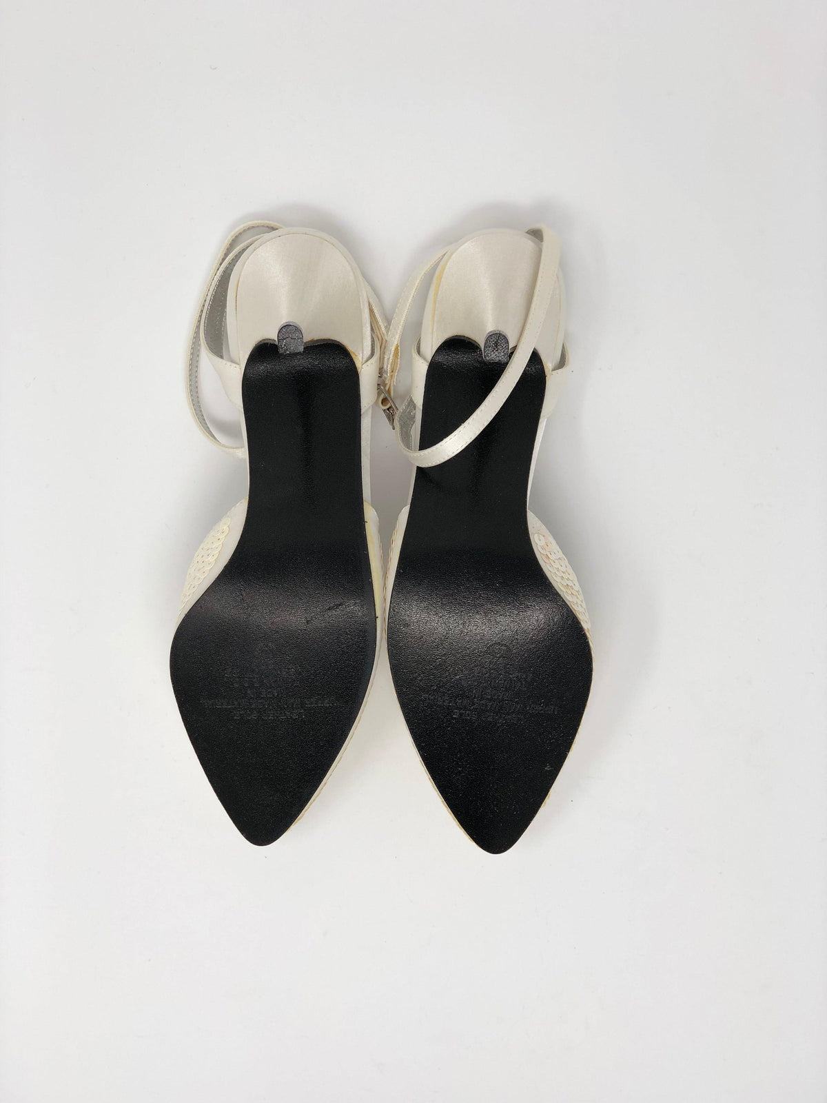 Imperial Sequinned and Beaded Ankle Strap Heel Size 7 (UK 3.5/4) - Ava & Iva