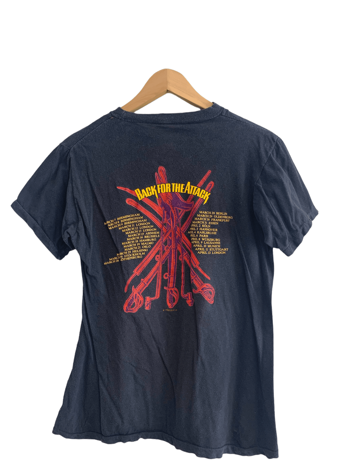 Dokken 1988 Tour Short Sleeve T-Shirt Black Size Medium - Ava & Iva