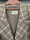 Basler Herringbone and Check Wool/ Linen Mix Jacket Taupe and Cream UK Size 18 - Ava & Iva