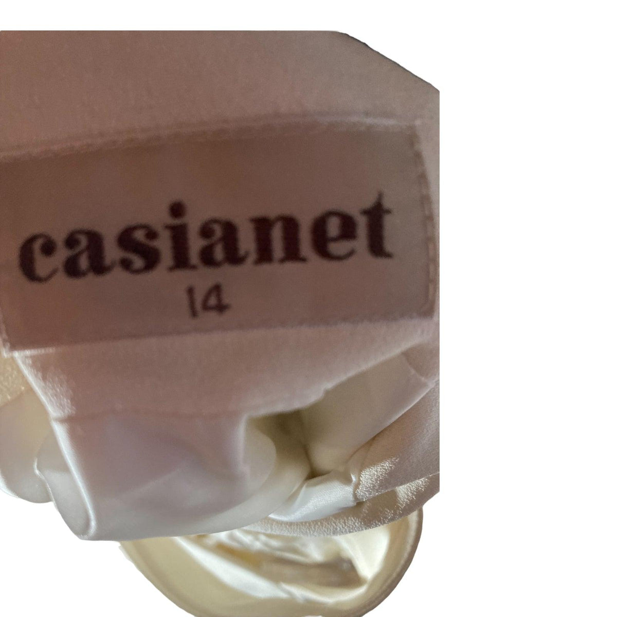 Casianet Cream Cocktail Capped Sleeved Dress UK Size 14 - Ava & Iva