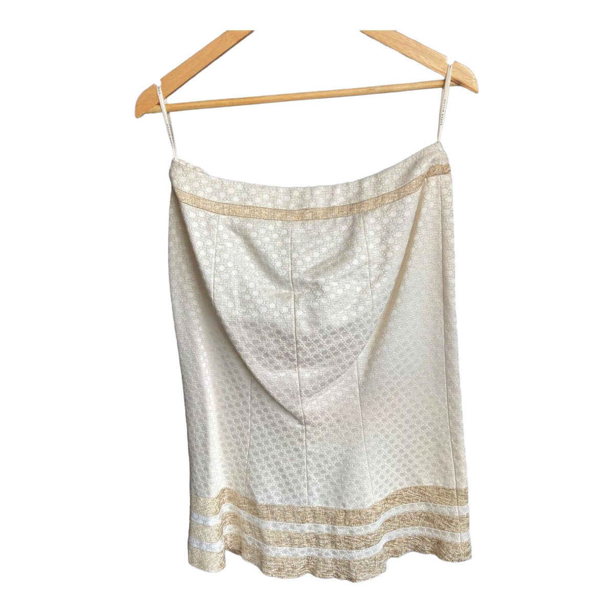 Karen Millen Cotton Mix Cream Skirt Suit UK Size 14 - Ava & Iva