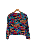 Harry Who Single Breasted 100% Silk Jacket Multi Coloured UK Size 12 - Ava & Iva