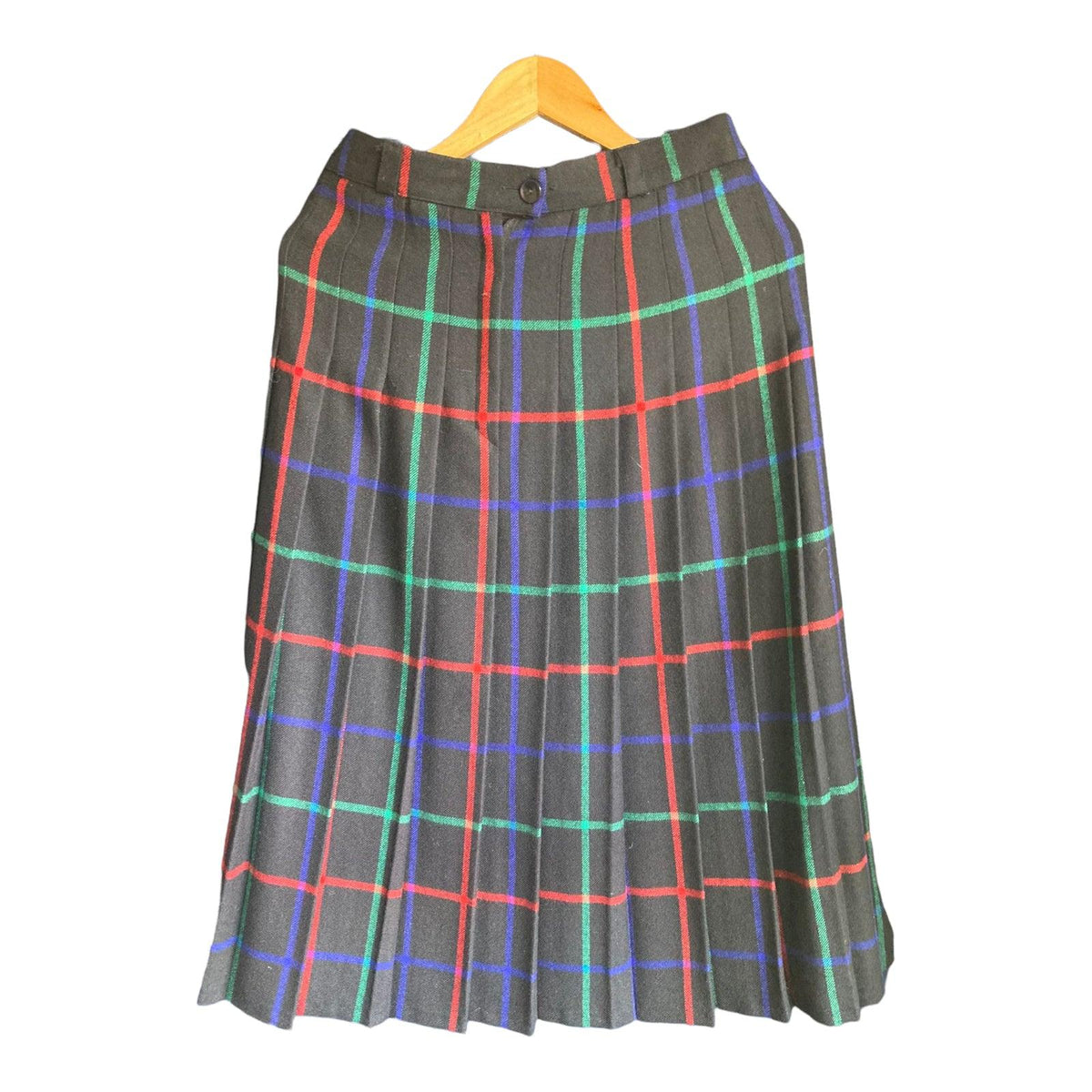 Ara Woollen Black Muti-Coloured Checked Skirt Suit Jacket UK Size 14 Skirt UK Size 12 - Ava & Iva