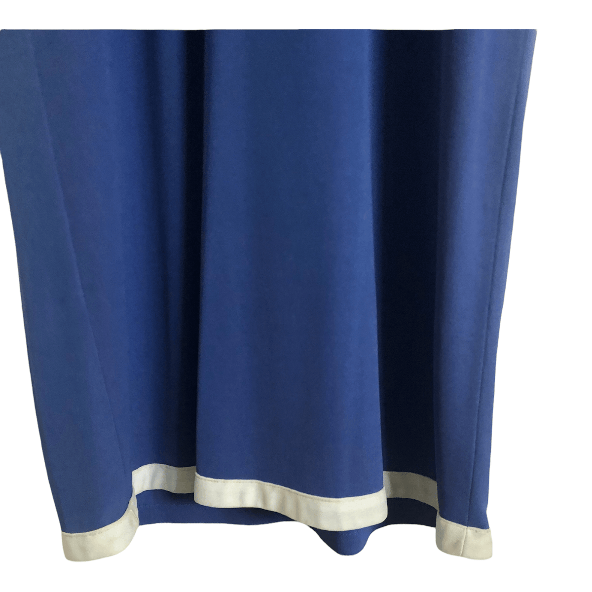 Vintage 70s Unbranded Triacetate 7/8 Dolman Sleeve Belted Tunic Maxi Dress Two Tone Blue S-M - Ava & Iva