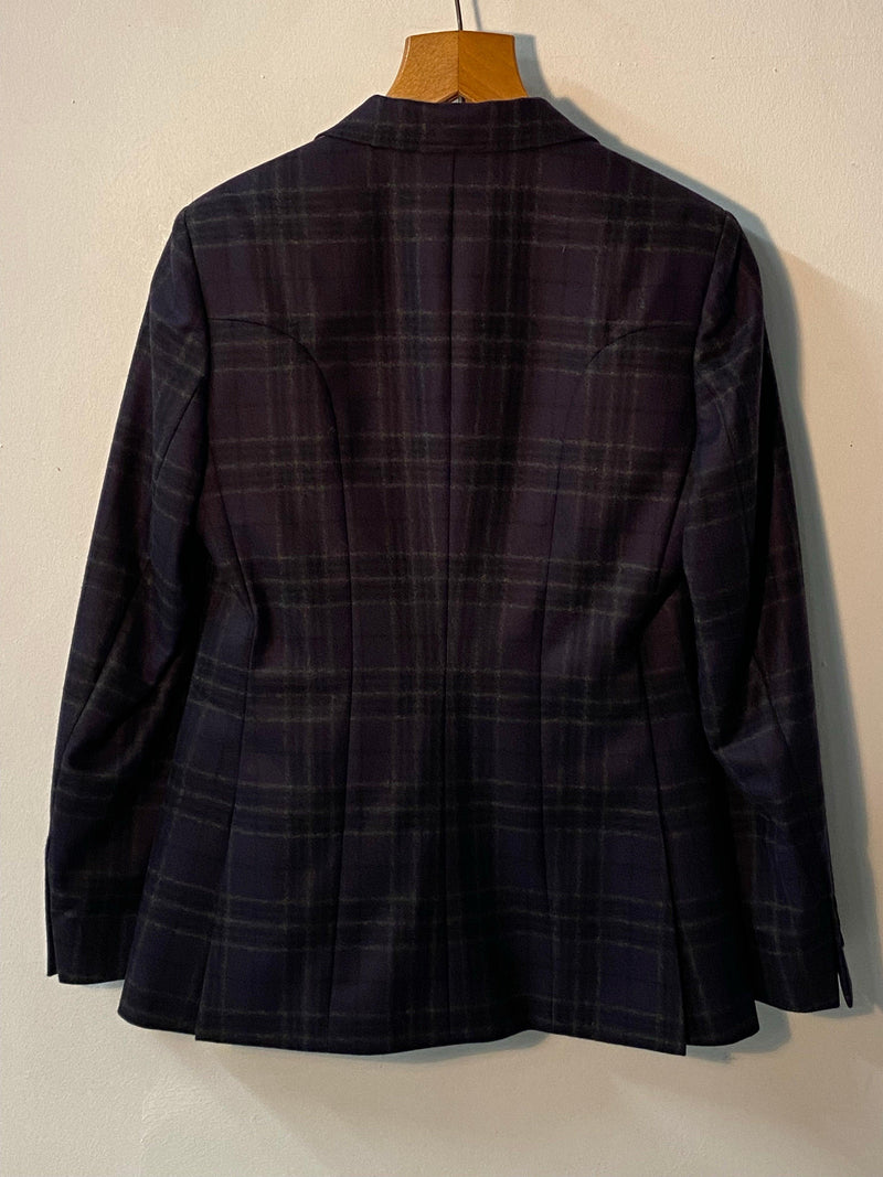 Flynn Lamont Country Jacket Wool Navy Check UK Size 8 BNWT RRP £398 - Ava & Iva