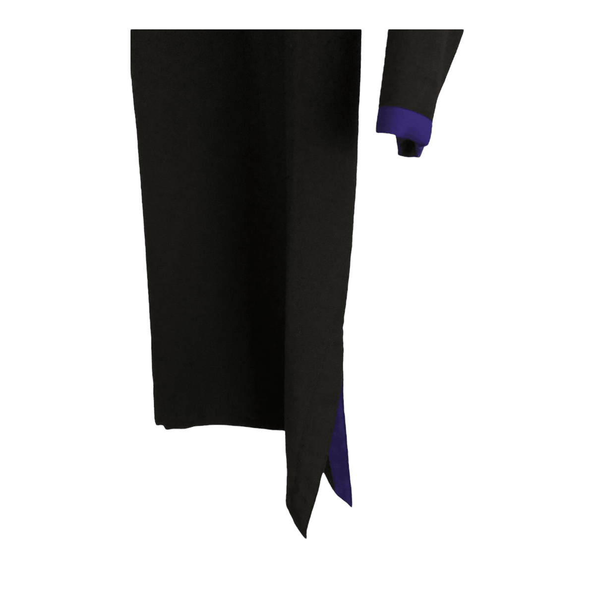 Chacok Vintage 100% Wool Long Sleeve Midi Dress Black Multi Size 1 UK 14-16 - Ava & Iva