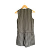Vivienne Tam Black and Silver Striped Sleeveless Playsuit Size 4 UK Size 8/10 - Ava & Iva