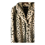 Tissavel Faux Fur Leopard Print Long Sleeved Coat UK Size 18 - Ava & Iva