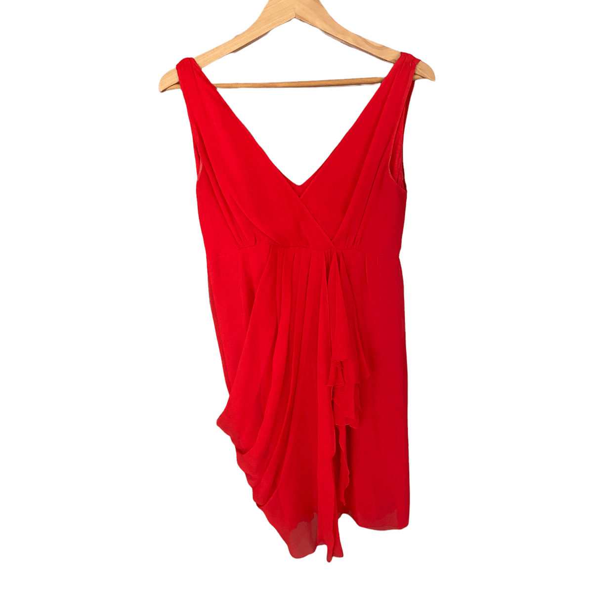 Alice and Olivia 100% Silk Dress Red UK Size 10 - Ava & Iva