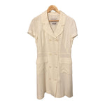 Moschino White Short Sleeved Coat Dress Uk Size 12 - Ava & Iva