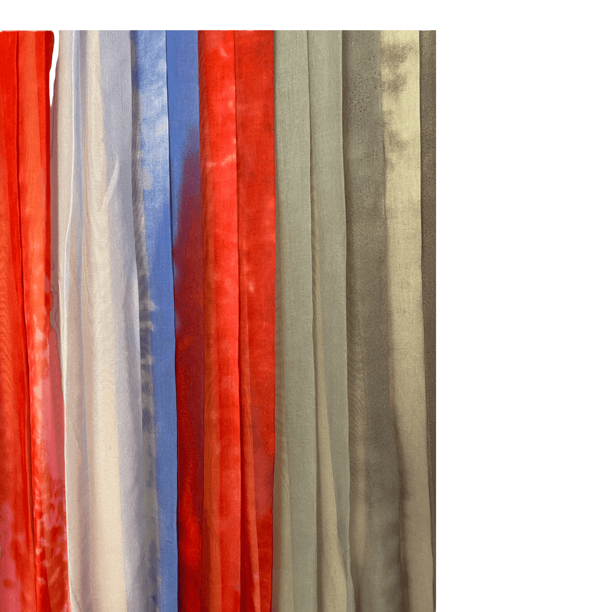 Rag & Bone Silk Multicolour Pleated Skirt with Leather Waistband UK Size 10/12 - Ava & Iva