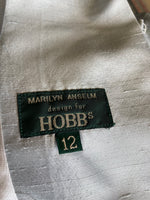 Hobbs Silk Pale Blue/Silver Long Sleeved Coat UK Size 12 - Ava & Iva