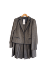 Linen/Wool Mix Skirt Suit Grey Size UK Medium/Large - Ava & Iva