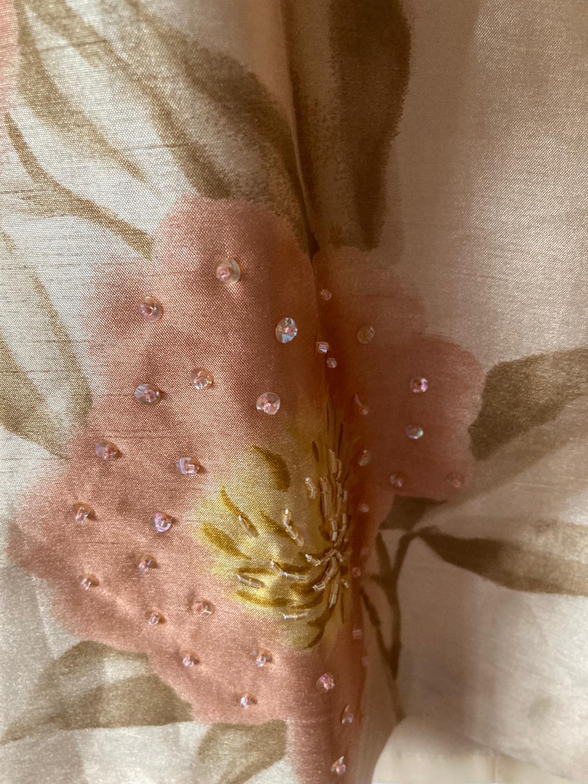 Bacall Gold Floral Top And Jacket Set UK Size 18 - Ava & Iva