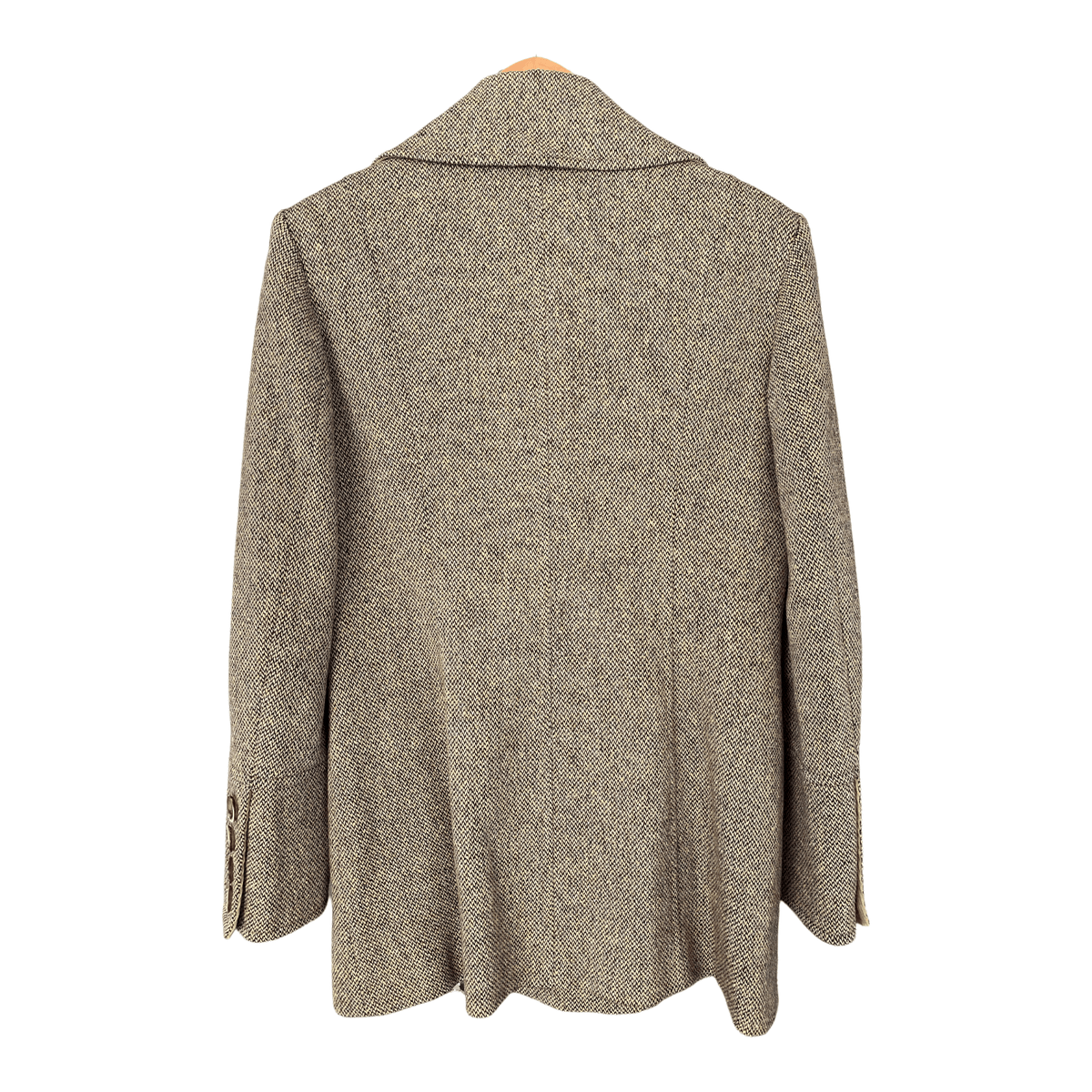 Paul Costelloe Dressage Brown Tweed Wool Jackets Double Breasted UK Size 12 - Ava & Iva