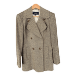Paul Costelloe Dressage Brown Tweed Wool Jackets Double Breasted UK Size 12 - Ava & Iva