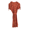 Ralph Lauren Short Sleeved Belted Tea Dress Red / Multi Floral Print UK Size 6 - Ava & Iva